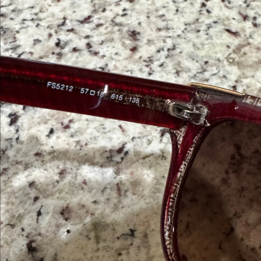 Fendi Red Sunglasses with original COA card & case